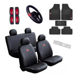 Combo Capa De Banco Couro + Tapete Automotivo Borracha Fiat 
