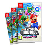 Combo Com 3 Super Mario Bros Wonder Switch Midia Fisica