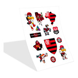 Combo De Adesivos Flamengo Mascote Escudo Rubro Negro