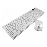 Combo Teclado E Mouse Sem Fio Usb 2.4 Ghz - Ley-171 Cor Do Mouse Branco Cor Do Teclado Branco