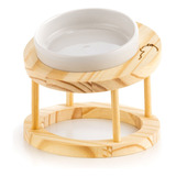 Comedouro Elevado Gato Porcelana