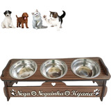 Comedouro Personalizado Triplo Com