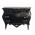 Comoda Bombe Preto Francesa Madeira Maciça Bronze Formosa