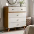 Cômoda Ibiza Organizadora De Roupa Para Quarto Grande Estilo Retrô Com Gavetas