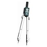 Compasso Técnico Compacto Com Hastes Prolongadoras, Trident, 9012, Cromo Fosco, Traça Circunferências De Até 44 Cm