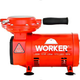 Compressor Ar Direto Portátil 1 2hp Bivolt 370w Com Pistola E Mangueira Worker