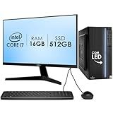 Computador Completo Intel Core I7 16gb Ssd 512gb Monitor 17