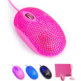 Computador Mini Mouse/mouse Rosa Mouse R Com Cabo Óptico Usb