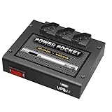 Condicionador De Energia Proteção Filtro Entrada 110v E 3 Saídas 110v C/usb áudio Vídeo Home Theater Upsai Power Pocket