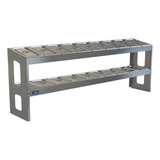 Condimentadora Pizzarola De Mesa Inox 18 Cubas 2 Níveis Aisa