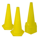 Cone De Marcação De Plástico 50cm Kit Com 8 Amarelo Muvin