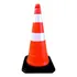 Cone De Trânsito Com Base Pesada Quadrada   Laranja E Branco