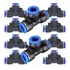Conecfit União Em T 6mm Conexão Pneumática Tee Kit 10 Peças
