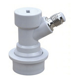 Conector Ball lock Para Gás  branco    Rosca 7 16