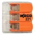 Conector Emenda Wago 3 Vias 4mm Transparente 221 413   10 Pç