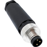 Conector Para Sensor M8 3 Pinos Macho Reto Com Nota