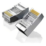 Conector Rj45 Cat6 10 100 1000mbps Blindado C 100 Unidades Exbom