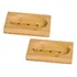 Conj 2 Saboneteira Banheiro Lavabo Sabonete Bambu Natural Cor Kit Conj Saboneteira