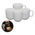 Conj 4 Caneca Simples 300 Ml Porcelana Primeira Linha