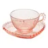 Conj 4 Xícaras Chá Cristal E Pires Coração Pearl Rosa 180ml Cor N/a N/a