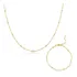 Conj Colar Pulseira Bolinha Delicado Banhado Ouro Semi Joia