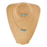 Conj Colar Pulseira Feminino