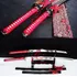 Conjuno Daisho Espada Katana Wakizashi Forjada Aço Damasco