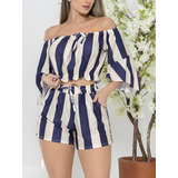 Conjuntinho Listrado Short E
