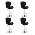 Conjunto 04 Banquetas Slim Couro Pu Regulagem De Altura