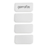 Conjunto 12 Placas Identificadores Caixas Organizadoras Ou Cor Branco