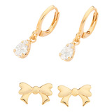 Conjunto 2 Brincos Banhados