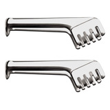 Conjunto 2 Pegadores Inox Para Massa Salada Pegador Utensíli