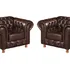 Conjunto 2 Poltronas Luis Xv Chesterfield Vintage De