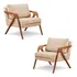 Conjunto 2 Poltronas Mona Design Sofisticado Conforto Estilo