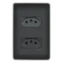 Conjunto 2 Tomadas 20 Amperes Tripolar 4x2 Preto Fosco Fame