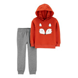 Conjunto 2pç Moletom Com Capuz Raposa Carter's