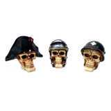Conjunto 3 Cranios Caveiras Soldado + Pirata + Romano 320