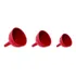 Conjunto 3 Funis De Silicone Oikos Cor Vermelho