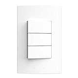 Conjunto 3 Interruptores Simples Placa 4x2, Alumbra, Inova Pro 85042, Branco
