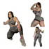 Conjunto 3 Pçs Roupa Academia Top Calça Shorts Empina Bumbum