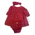 Conjunto 3 Peças - Vestido Manga Longa Vinho - Carter´s 