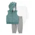 Conjunto 3 Peças Colete Carter's Dino Infantil Menino Orig