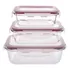 Conjunto 3 Potes De Vidro Refratário Hermético Casambiente Jgti004 Cor Transparente