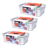 Conjunto 3 Potes Hermetico