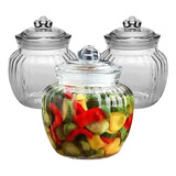 Conjunto 3 Potes Hermeticos