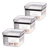Conjunto 3 Potes Quadrado