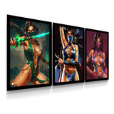 Conjunto 3 Quadros Mortal