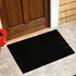 Conjunto 3 Tapetes Básicos De Porta Para Escritório E Sala Cor Preto Desenho Do Tecido Retangular