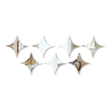 Conjunto 35 Estrelas Espelhadas Acrilico Decorativo Infantil Cor Da Moldura Prata