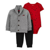 Conjunto 3pc Moletom Cinza